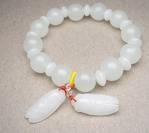 bracelet cigale en jade blanc